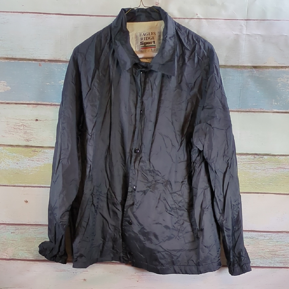 Vintage Eagles Ridge Sport Men's Black Snap Up Jacket